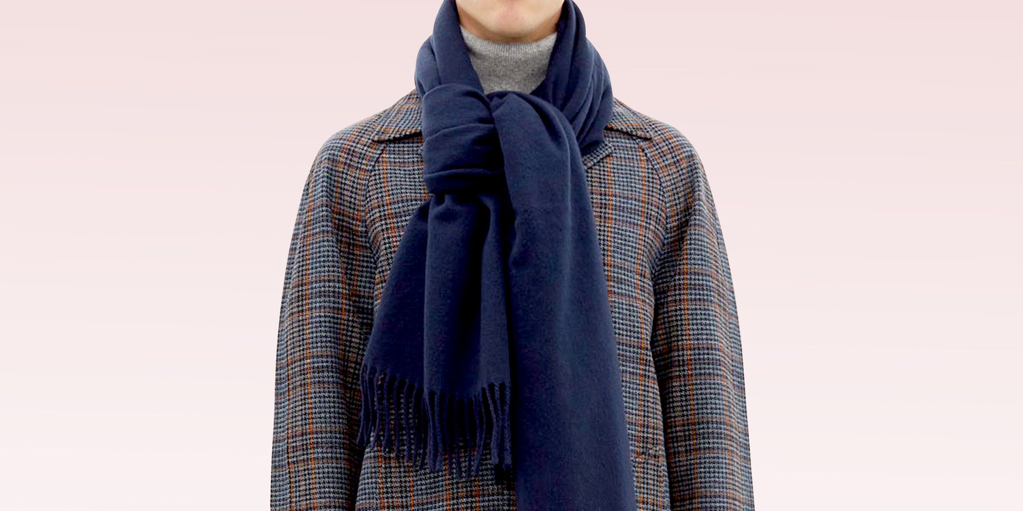EP Mode Men's Luxury Silk Brushed Scarf for Winter Exceptionally Soft and Warm 