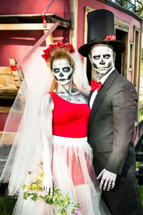 ghost bride and groom halloween costume