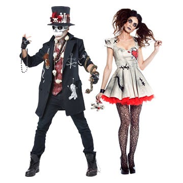 scary couples costumes voodoo men and womens costumes