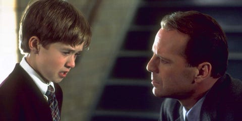 the sixth sense still photo with haley joel osment and bruce willis
