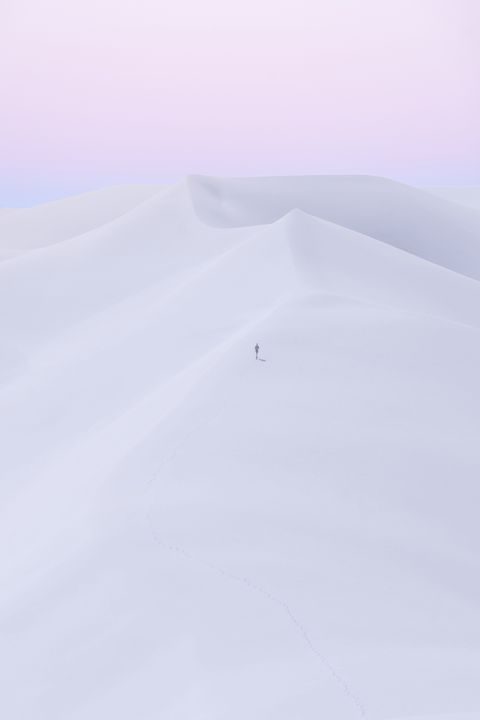 scenic view of white sands against sky