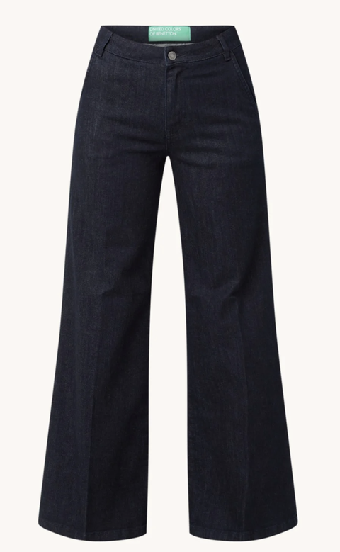 benetton
high waist wide leg jeans met stretch