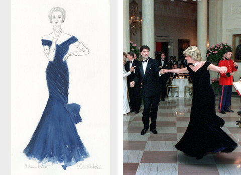 ijzer strak Monetair Déze schetsen van Prinses Diana's jurken zag niemand ooit eerder