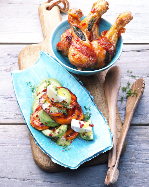 Pollo Ricette Facili L Insalata Di Patate Dolci Con Caprino E Fusi Di Pollo