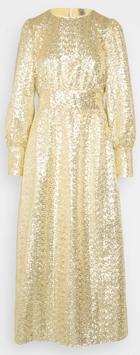 golden dress with sequins