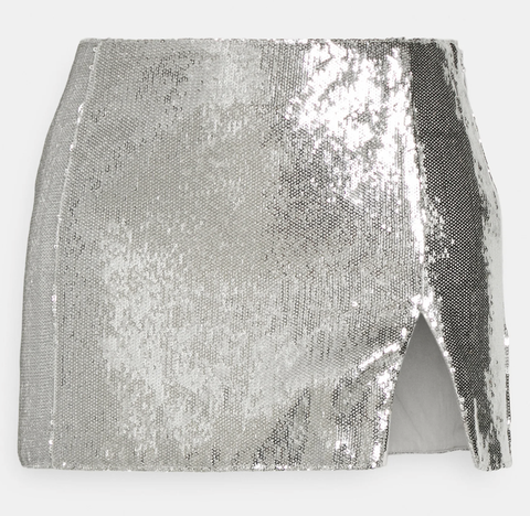 silver weekday miniskirt by zalando
