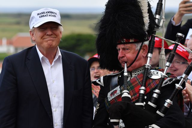 ayr, scotland   june 24  presumptive republican nominee for us president donald trump speaks as he reopens his trump turnberry resort on june 24, 2016 in ayr, scotland  photo by jeff j mitchellgetty images