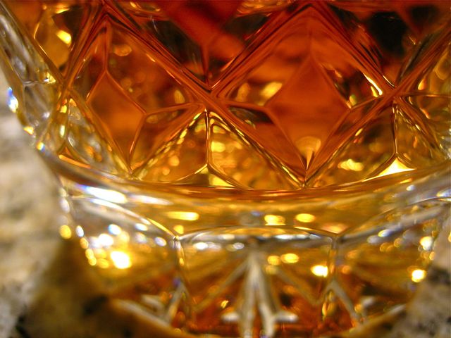 scotch in un bicchiere di vetro