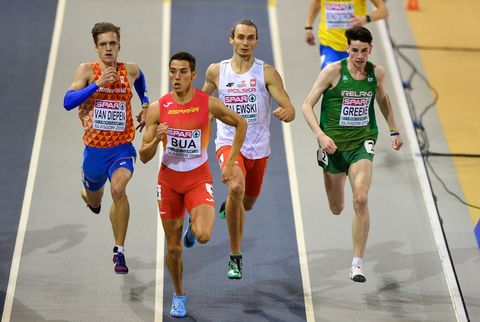 Lucas Búa gana su serie de 400m en el Europeo de Glasgow