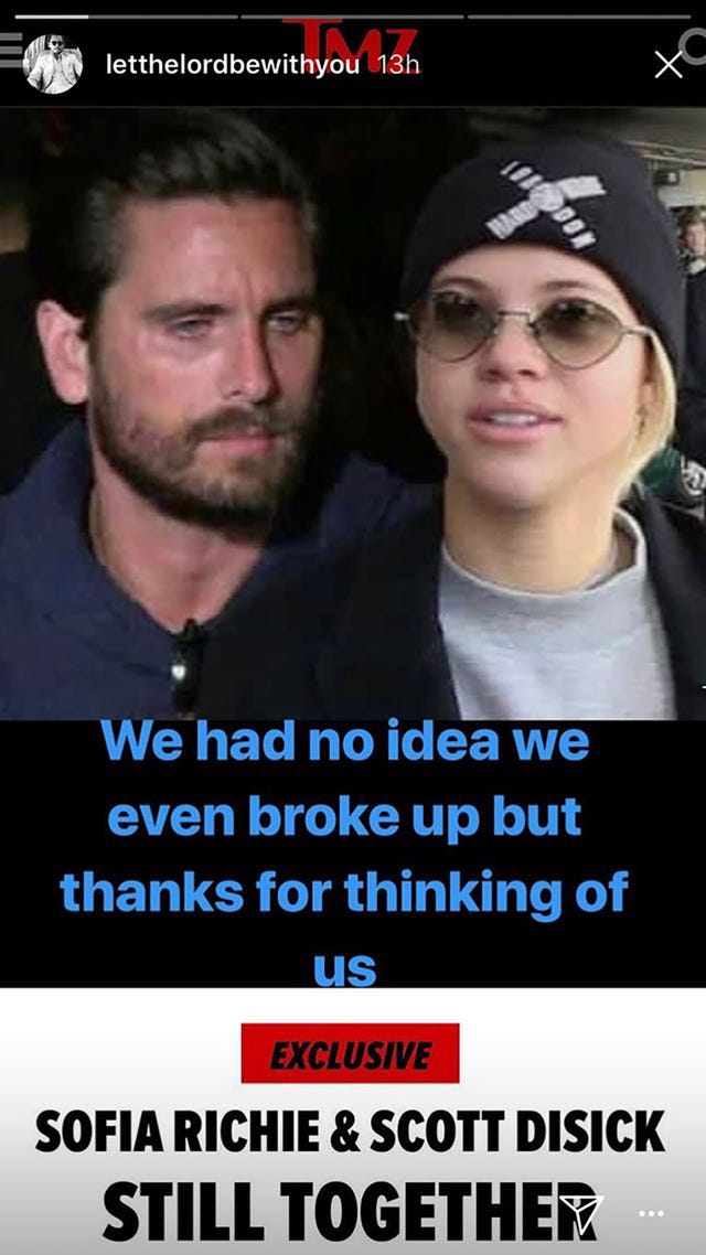 scott disick instagram historia