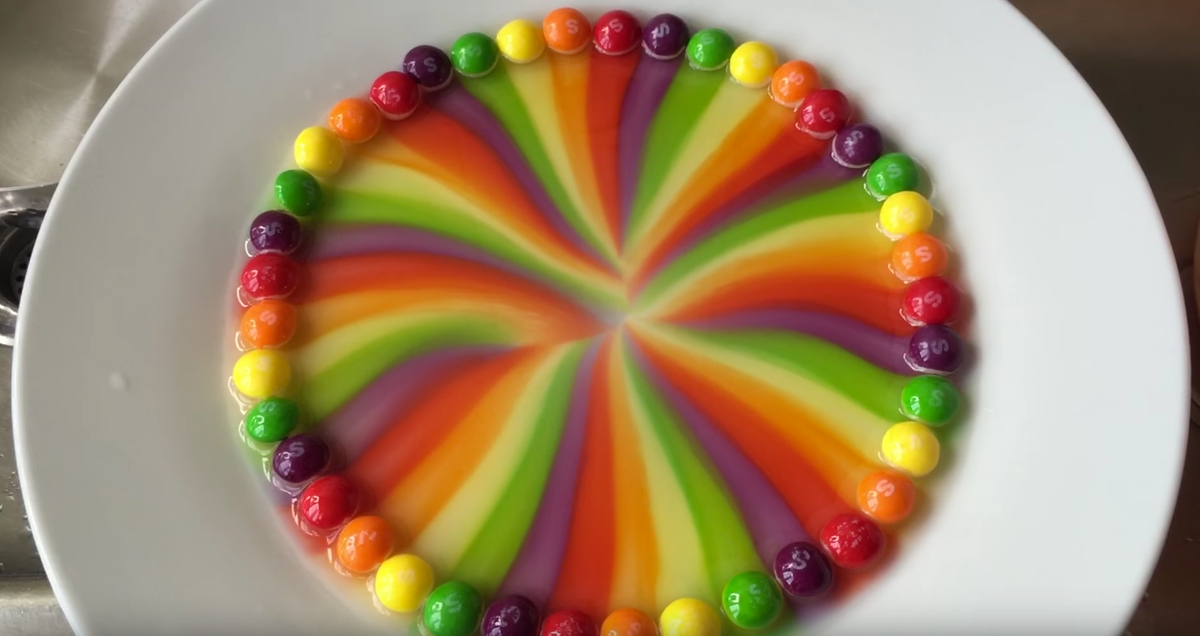 Watch Skittles Dissolve Into a Beautiful Rainbow