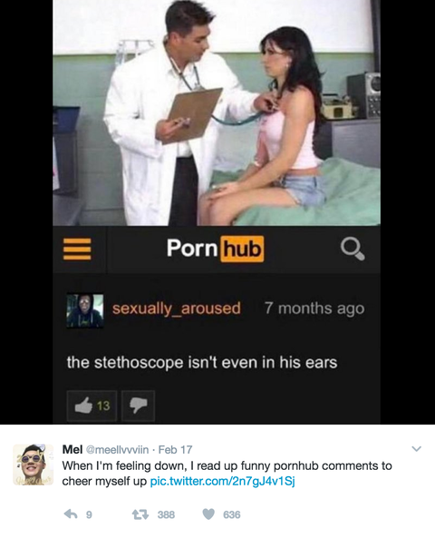 Funny Porn Text - 22 Times Pornhub Comments Were Unexpectedly Wonderful