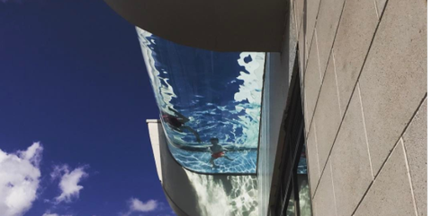 Blue, Reflection, Sky, Architecture, Material property, Glass, 