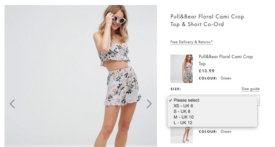 asos listed a uk size 10 as large and people arent happy about it asos size chart us