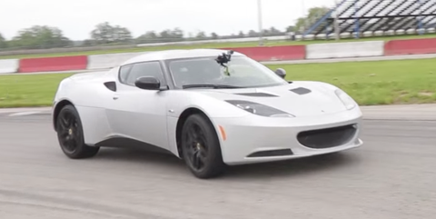 Lotus Evora Electric Car Track Video Image