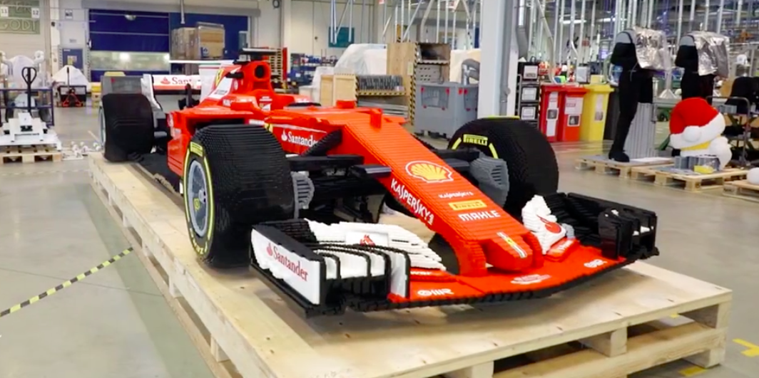 This Life-Size Ferrari Formula One Car Is Made of 350,000 ...