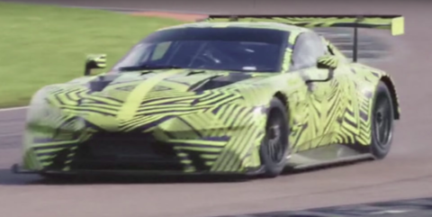 Aston Martin Vantage race car camouflaged 