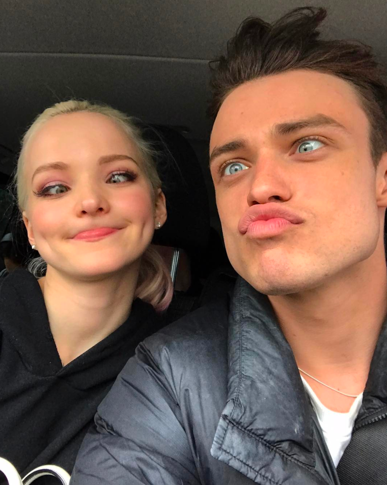 Dove Cameron and Thomas Doherty Drew on Fake Matching Tattoos Every Day ...