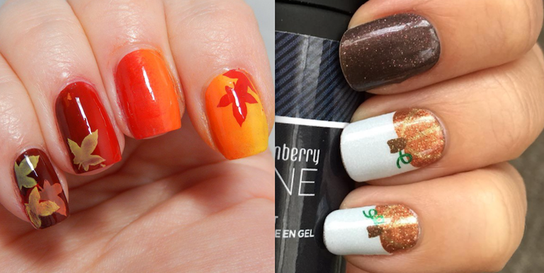 10 Adorable Thanksgiving Nail Designs - Best Holiday Nail Art Instagram. Thanksgiving ... - 10 Adorable Thanksgiving Nail Designs - Best Holiday Nail Art