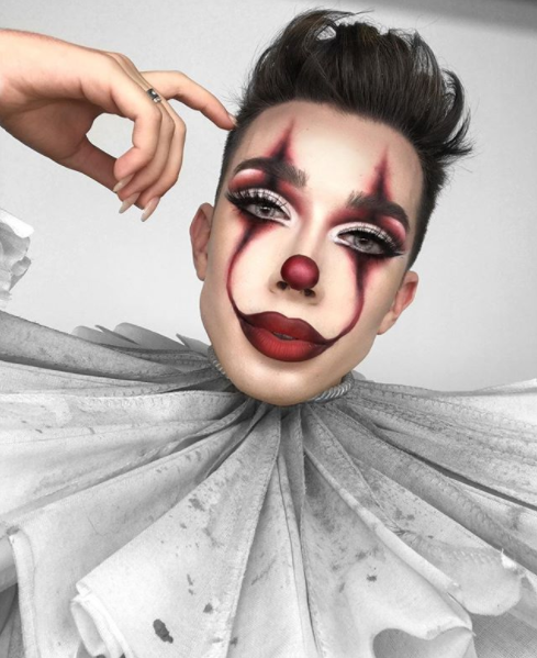 James Charles Did a Pennywise the Clown Makeup Tutorial