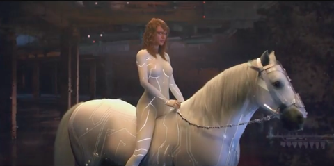 Taylor Swift is naked on a horse in the full '...Ready For It?' music video 