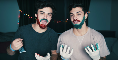 The Dolan Twins Dyed Their Beards Red And Green And Still Look Hot Af