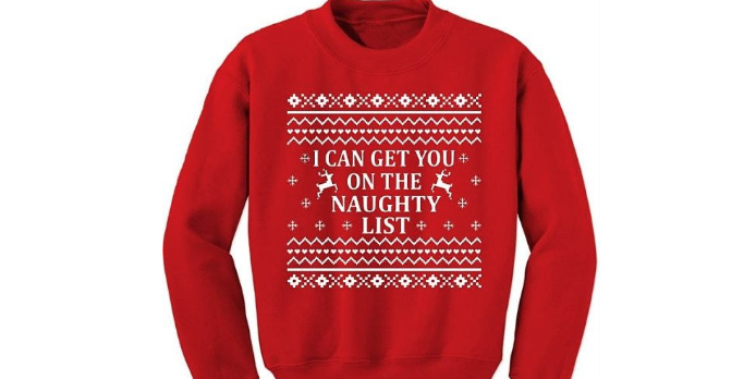 rude christmas sweater