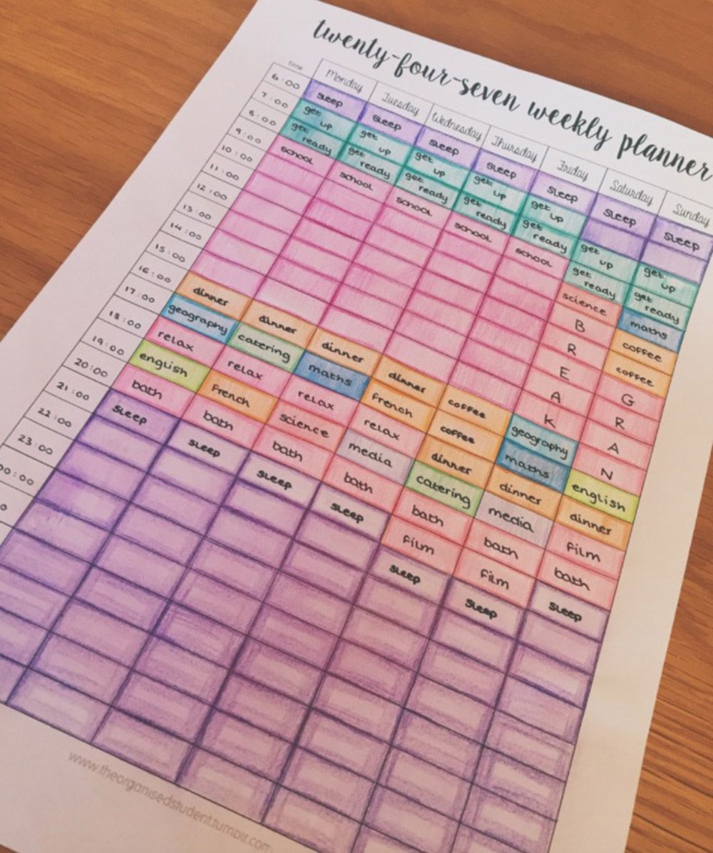 ideas to present timetable chart