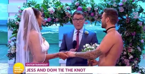 Love Island S Dom Lever And Jess Shears Got Married On Gmb Love Island S Dom Lever And Jess Sheers Got Married On This Morning