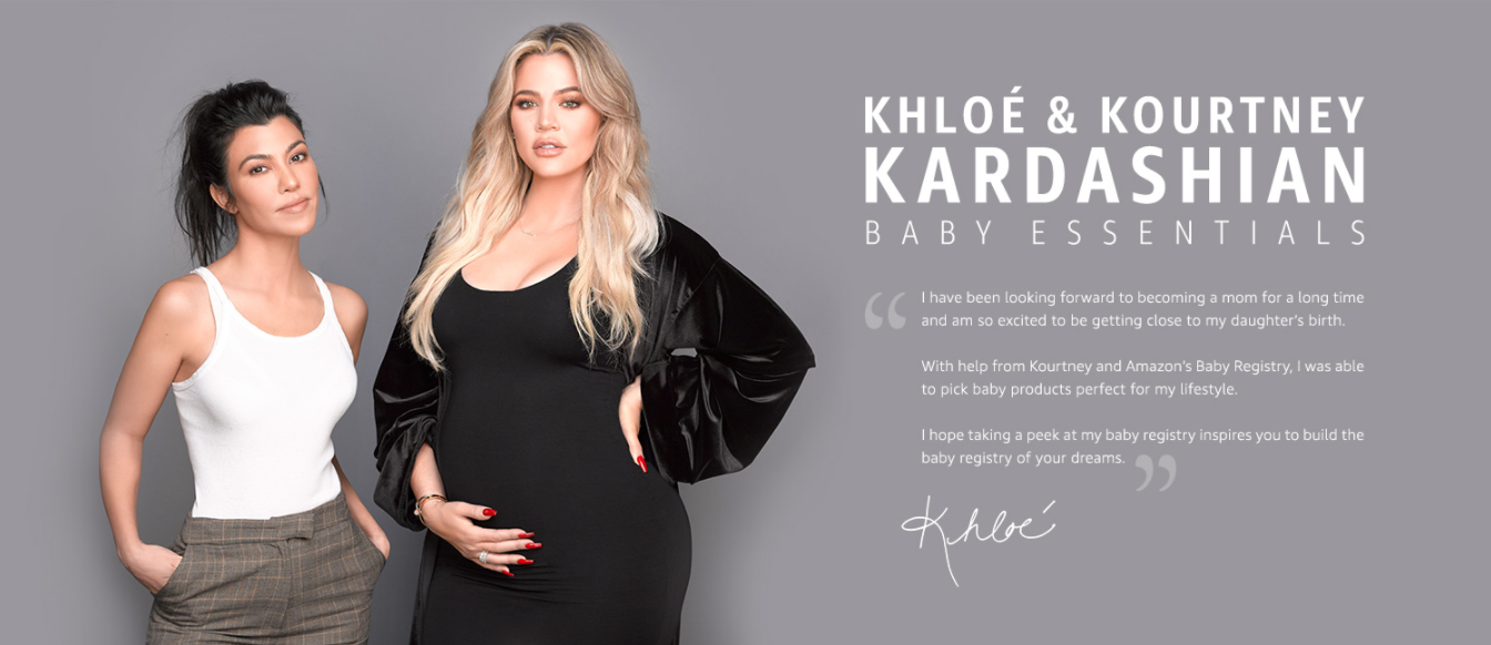 khloe kardashian amazon baby registry