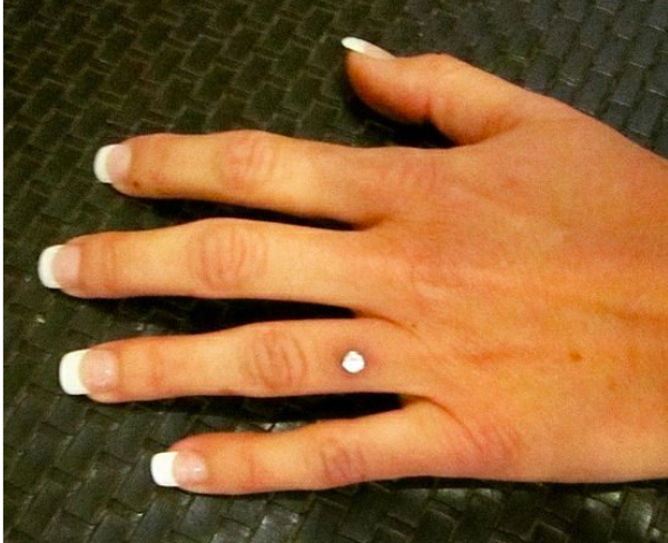 People Are Getting Diamond Dermal Piercings On Their Fingers In Place Of Engagement Rings