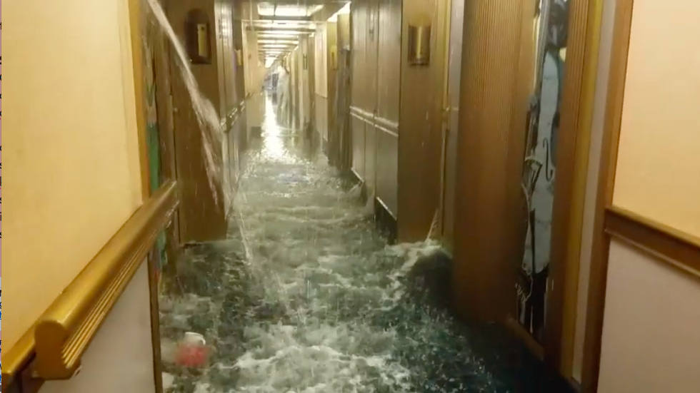 Carnival Cruise Turns Into Terrifying Hellscape as Water Floods In