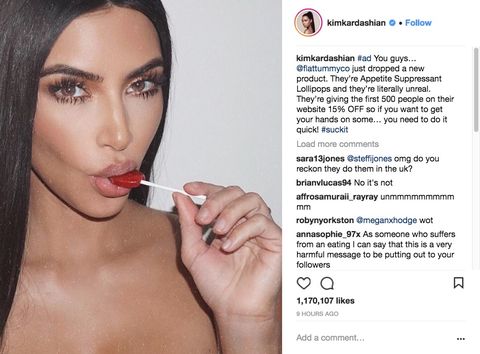 Image result for kim kardashian appetite suppressing lolly