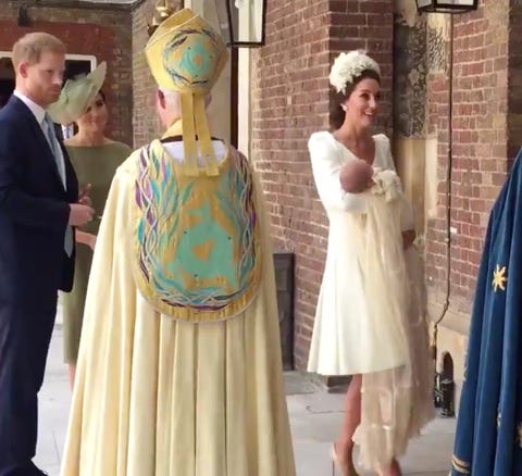 Kate Middleton Shines In Cream Alexander McQueen Dress At Prince Louis ...