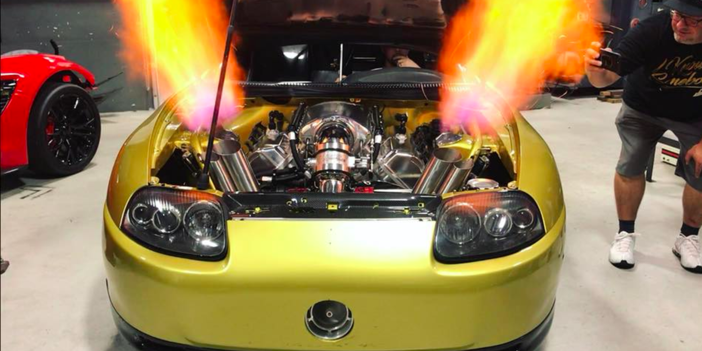 This 2500-HP Turbocharged Hemi-Powered Supra Is the King of Flames