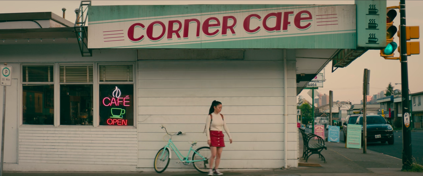 lara jean red skirt outfit