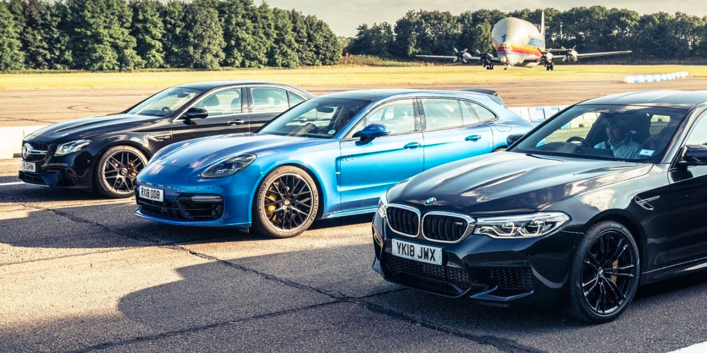 opfindelse aktivitet dommer German Super Sedan Drag Race Video - BMW vs. Porsche vs. Mercedes