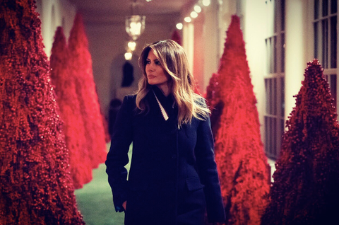 Melania Trump Defends Red Christmas Trees