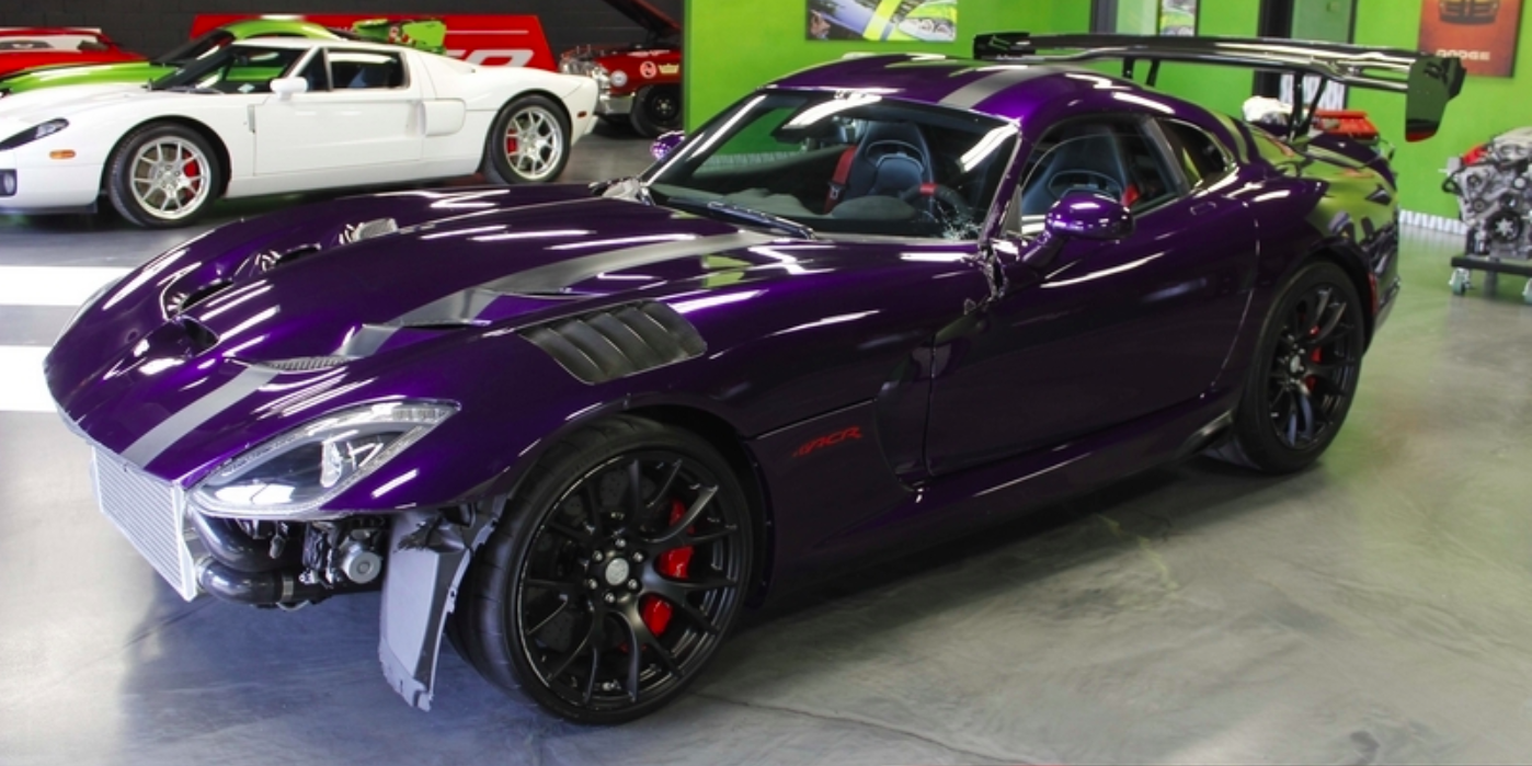 Salvage Title Twin Turbo Viper Acr Is For Sale Wrecked Dodge Viper On Ebay Motors