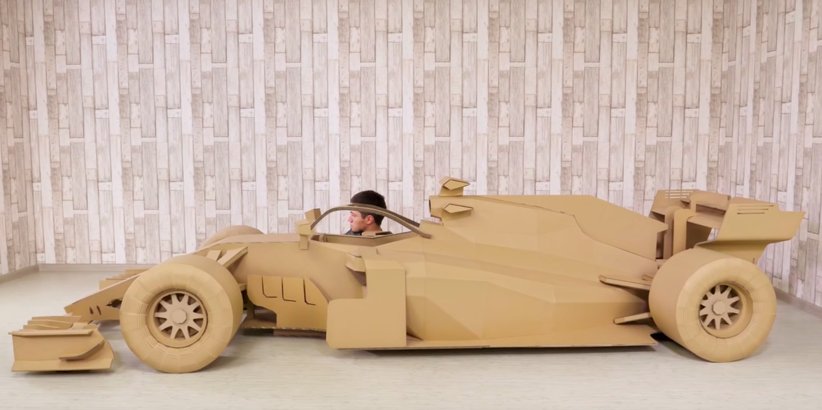 It Took 250 Hours to Build This Cardboard F1 Car - Formula 1 Race Car