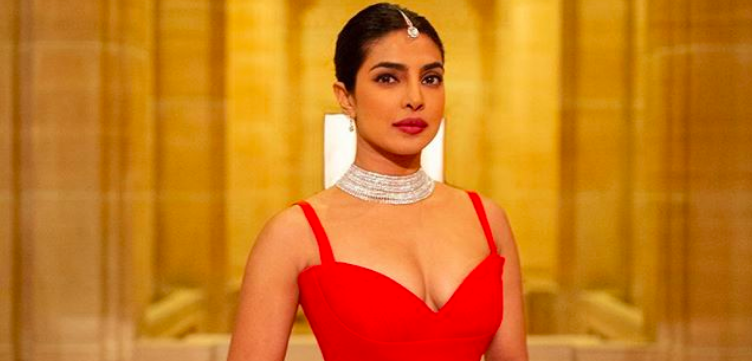 priyanka red wedding dress