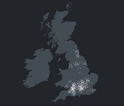 Real Time Snow Map Live Snow Map Of Uk Lets You Track Snow In Local Area