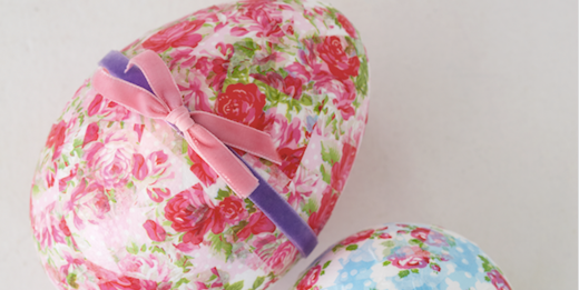 How to découpage eggs for Easter