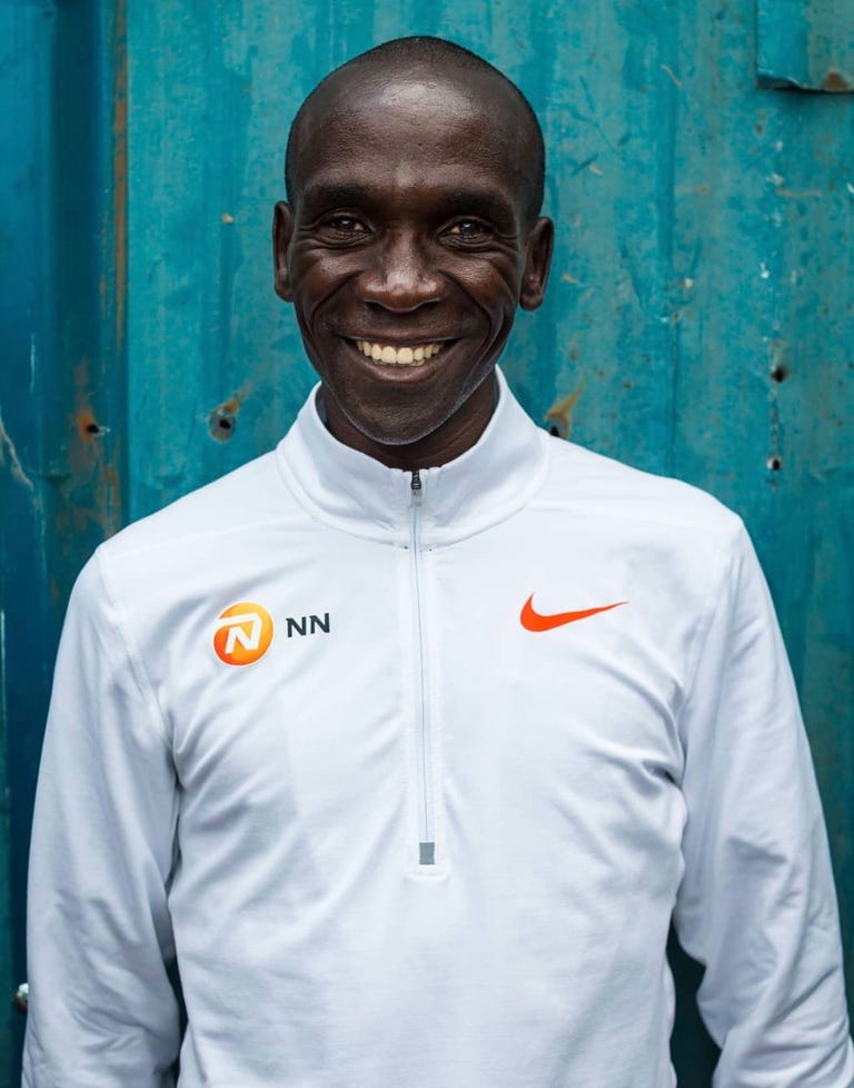 Marathon world record holder Kipchoge shares inspirational message