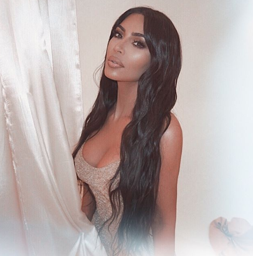 kim k blue black hair
