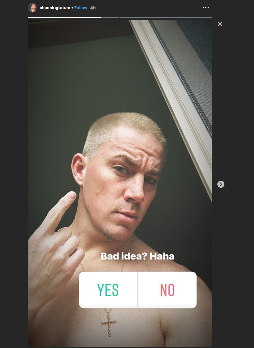 Channing Tatum Dyed His Hair Platinum Blonde And Honestly