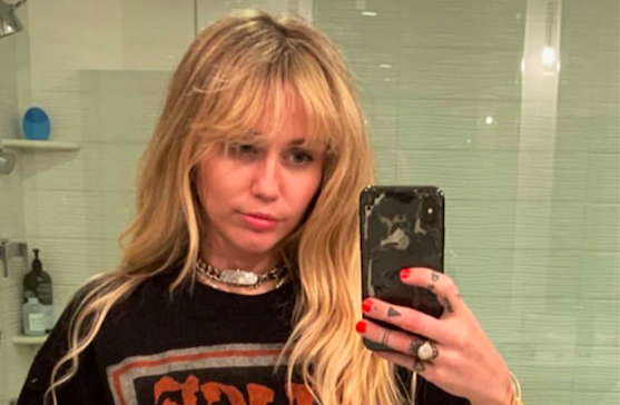 Miley Cyrus Channels Hannah Montana With A New Blonde Hairdo And Bangs