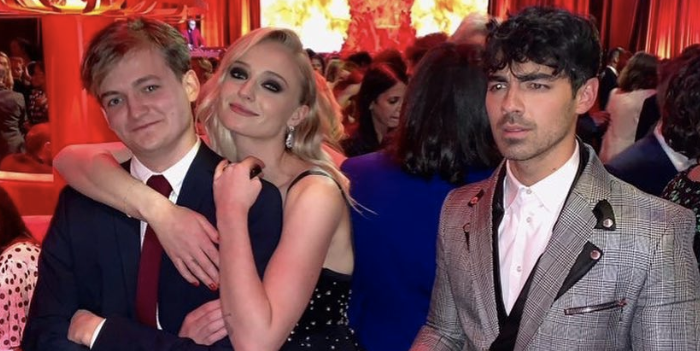 Sophie Turner And Joe Jonas Take Picture With Joffrey From Game