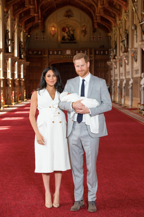 The Duchess Of Sussex Wears White Blazer Dress For Her First Outing Post Royal Baby