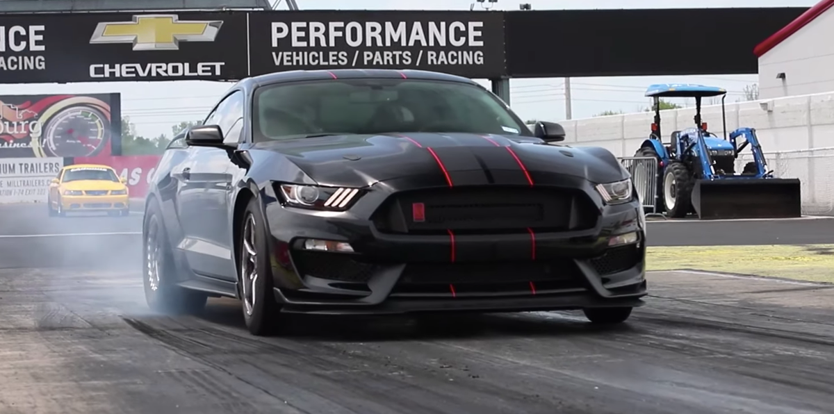 1500 Hp Twin Turbo Shelby Gt350r Runs A Nine Second Quarter Mile